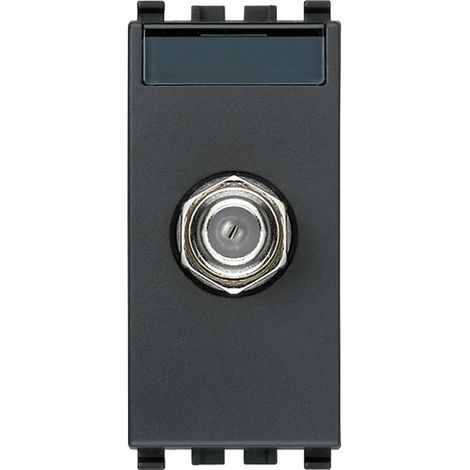 VIMAR - 20318 Presa coassiale tipo F femmina grigio