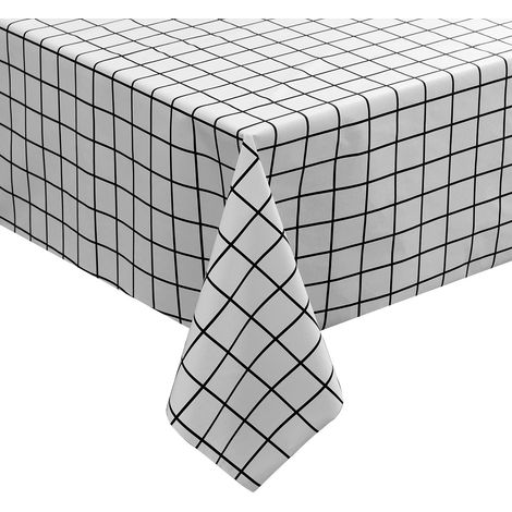 Tablecloth PVC Imperméable Anti-Huile - Pour Table Rectangulaire Carrée ou Oblongue - Extérieur Intérieur Café Restaurant Pique-Nique - 54 x 54 Pouces (1/5)