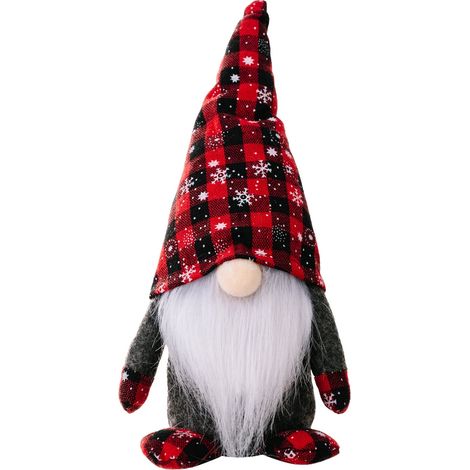 Gnome - 25 cm - Décoration En Peluche Pour Noël - Bureau Étagère Cheminée - 1 Pièce (1/5)
