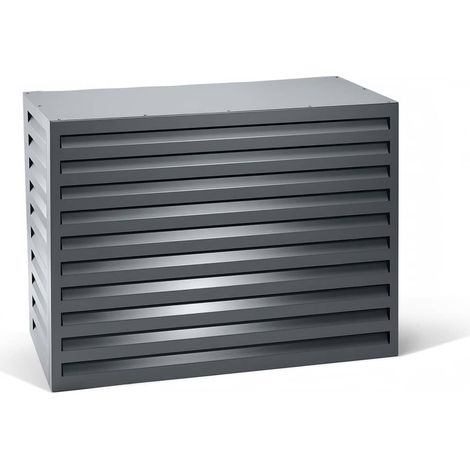 Varan Motors - SHWACC003-BL Copertura per impianto di climatizzazione in acciaio zincato antracite 110x55x80 cm � Copertura per unit� esterna di pompa di calore e climatizzatore (1/5)