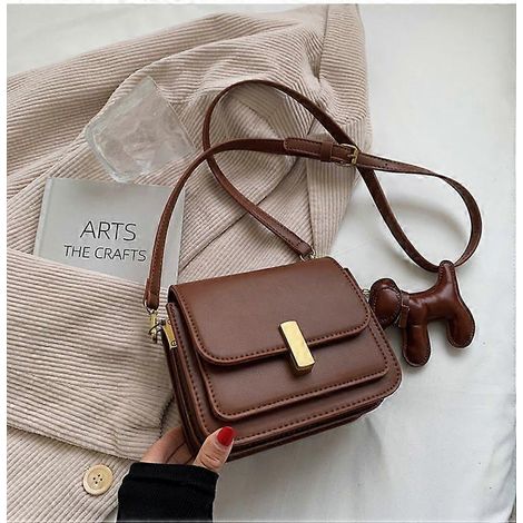 Sac bandoulière femme, petit modèle, en cuir PU imperméable, avec bandoulière réglable, style décontracté et tendance, blanc. (1/5)