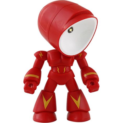 Lampe Veilleuse LED Robot Rouge Tête Réglable Lampe de Bureau Décorative pour Étudiants Veilleuse Créative pour Chambre et Bureau Éclairage sans Scintillement pour Garçon (1/5)
