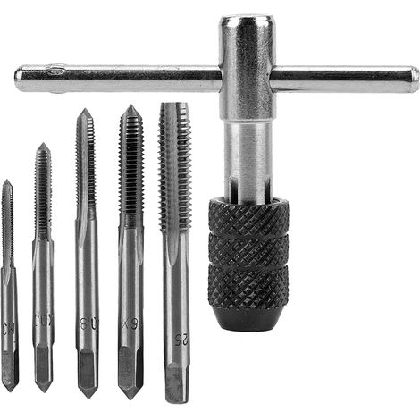 Ensemble De Porte-Taraud En T - Acier Chrome Vanadium - Pour Filetage Métrique Manuel - Kit De 8 Pièces (1/3)
