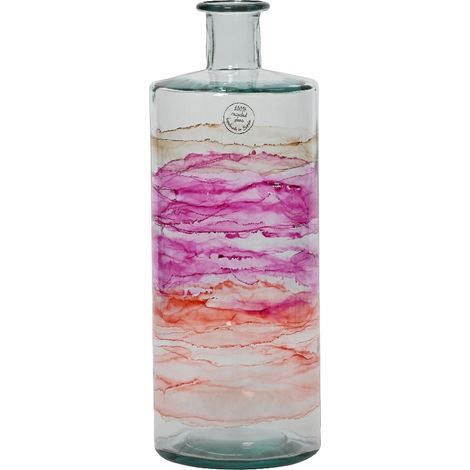 VASO IN VETRO D.15XH40CM MULTICOLORE.