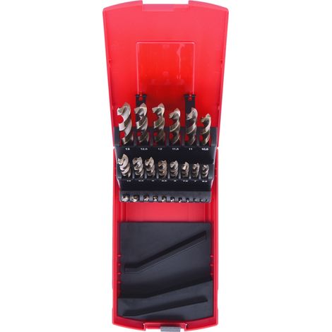 KS Tools HSS-G Co 5 Spiralbohrer-Satz, Kunststoffkassette, 25-tlg., 1-13 mm