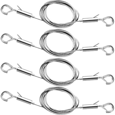 Kit de 4 fils suspension réglables pour tableaux, en acier inoxydable (1/5)
