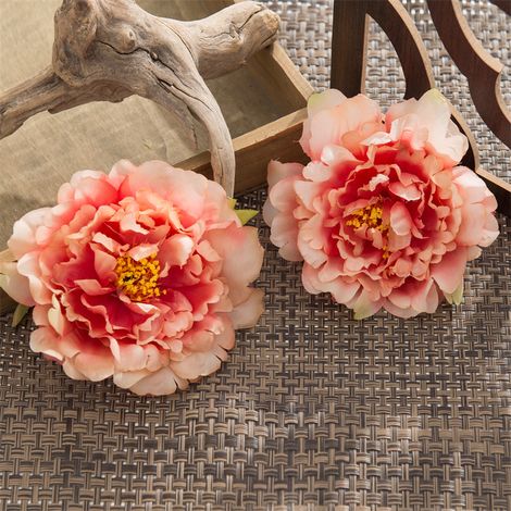 Couronne de fleurs artificielles en soie, 20 pièces, décorations pour la maison, accessoires de mariée, mariage, Scrapbooking (1/5)