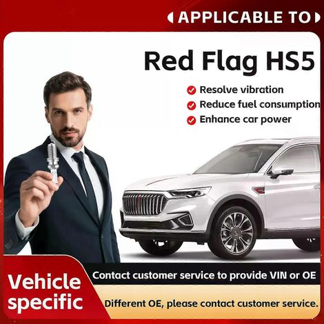Bougies d'allumage améliorées compatibles avec les modèles Hongqi HS5, ainsi qu'avec d'autres bougies d'allumage pour véhicules. (1/5)