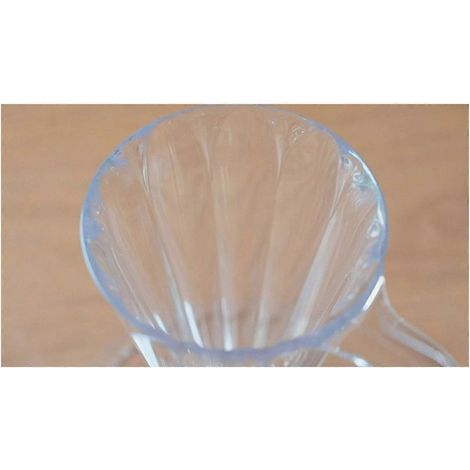 Blütenblattförmiger Kaffeefilter aus transparentem Filterpapier (siehe Foto). (1/5)