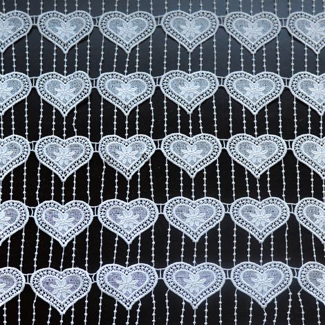 Modulable en macramé cœur Blanc 45x90 cm (1/2)