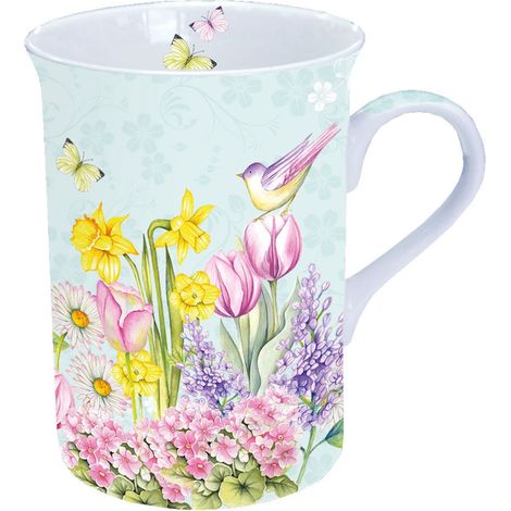 Jardin fleuri - Tasse à thé en Porcelaine Fine