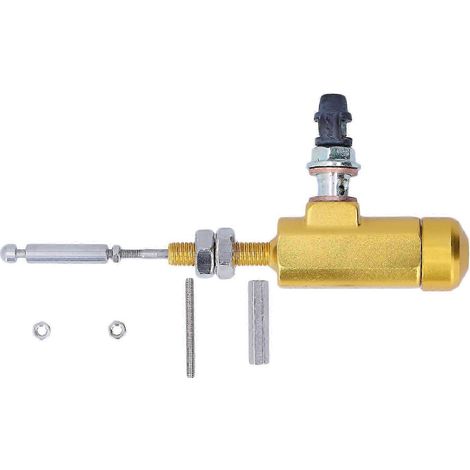 Maître-cylindre d'embrayage hydraulique universel pour moto, quad et moto tout-terrain (M10 x 1,25 mm, couleur or) (1/5)
