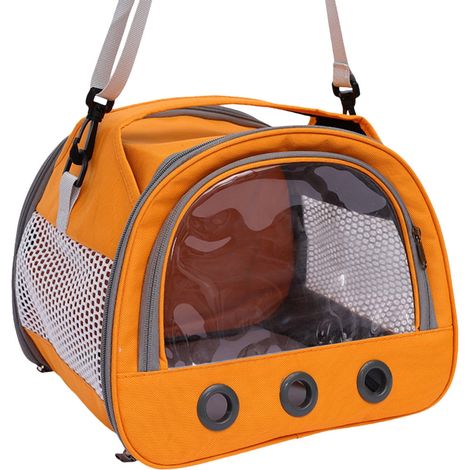Sac Transport Oiseaux - Cage Transport Portable avec Support - Structure Transparente Respirante - Pour Perroquets et Petits Oiseaux - 1 Pièce (1/4)