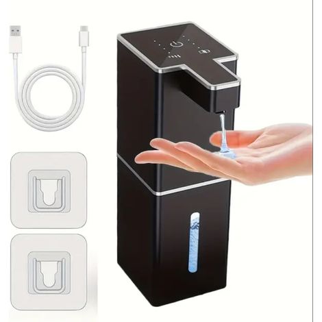 380ml Distributeur Savon Automatique Mural,USB C Rechargeable Distributeur de Savon Mural,étanche sans Contact Distributeur Savon (1/5)