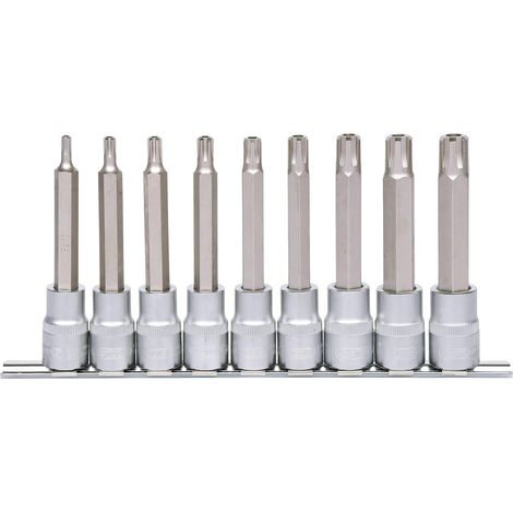 Jeu de douilles tournevis Ribe percé 1/2" 110 mm 9 pièces (1/3)