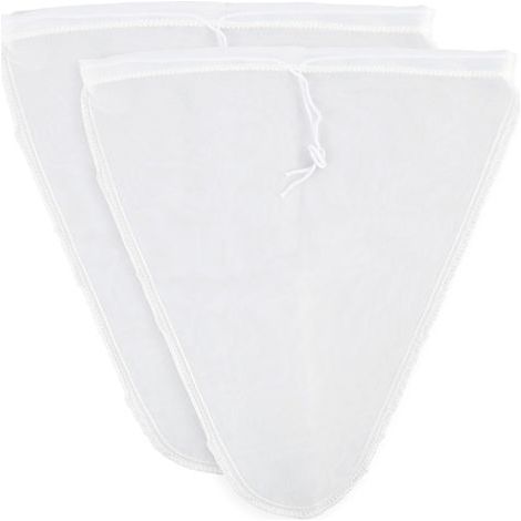 2 Pcs Sac Filtrant Multifonction Pour Lait De Noix Bio Et Lait Végétal,28 x 30cm,V-Forme,Passoire Tissu Blanc, Réutilisable,Pour Fromage Maison,Jus De Fruits,Jus De Légumes (1/5)