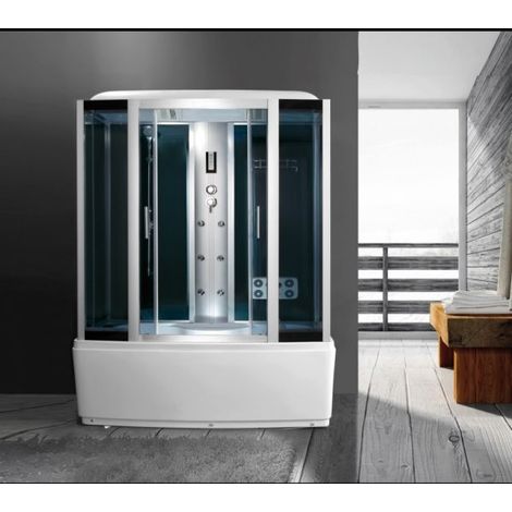 Cabina idromassaggio con vasca, cromoterapia 150x88cm full optional Sicorage Antin