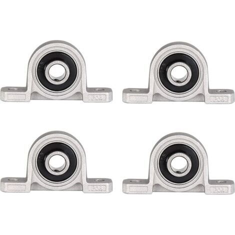 4 Pcs Roulements Bloc, 10mm Roulements à Billes, Paliers a Semelle, Roulements de Bloc d'oreiller, Bride Alésage Auto Support Monté Auto Régler (1/5)