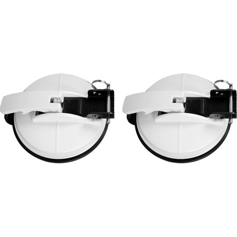 Lot de 2 supports de store, Accessoires pour auvent, Support de pied d'auvent pour camping-car, caravane (blanc) (1/5)
