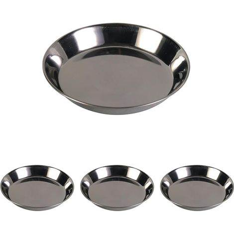 Lot de 4 Gamelle Acier Inoxydable, Résistant, Facile à nettoyer, Pour Chat et Chien (1/5)