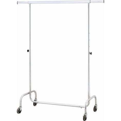 Portant à vêtements professionnel extensible, chrome