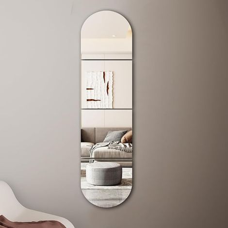 Miroir Mural Acrylique Miroir Autocollant 2mm Miroir Mural Autocollant Carrés pour Salle de Bain Miroirs Muraux Adhesif Miroir pour Salon, Porte (1/2)