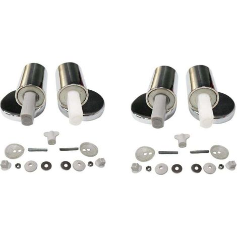 Lot de 2 abattants WC traditionnels et contemporains – Charnières à fermeture douce et dégagement rapide – Installation facile (1/5)