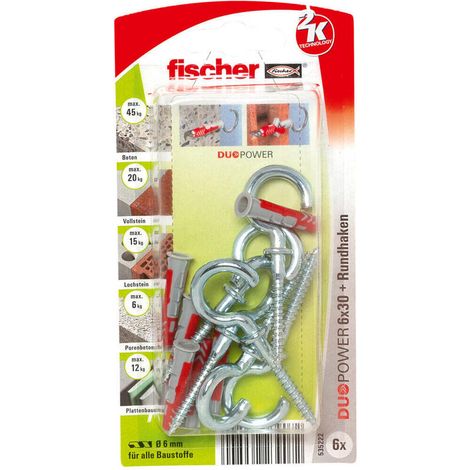 Fischer 6x DUOPOWER 6X30 RH con gancho redondo - 535222 (1/4)