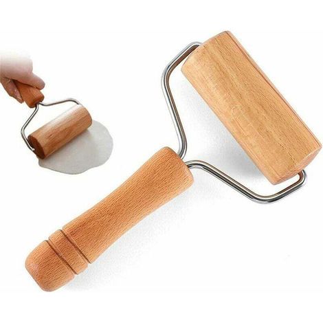 Mattarello a T in legno di faggio per torte, pasticcini, pizze e pasta di zucchero (19 x 11 cm) (1/4)