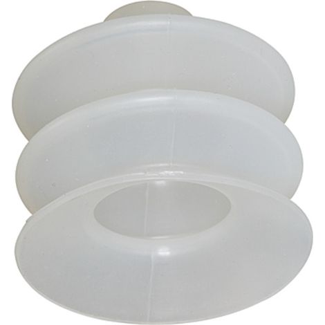 Riegler Balgsauger, rund 2,5 Falten, Material Silikon, »FG«, Ø 52 mm (1/2)