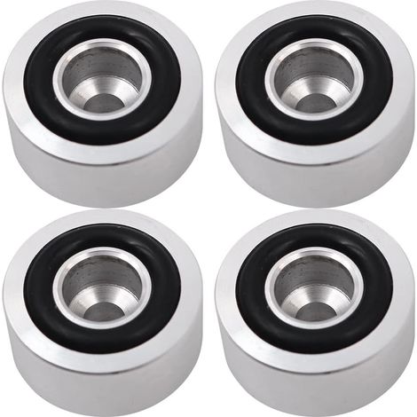 Soportes de audio para amplificador de 4 piezas, 20x10 mm, de aleación de aluminio, almohadillas antivibración para altavoces y reproductores de CD de audio. (1/5)