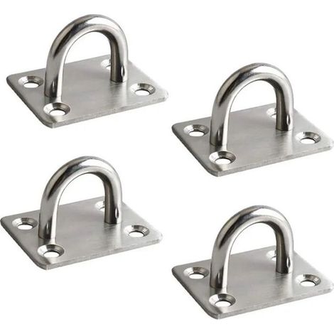 HOXILEELEOCrochets Soffitto In Acciaio Inox 304, 4 Pezzi, A Forma Di U, Per La Sospensione Per Pioggia Interni Esterni (1/5)