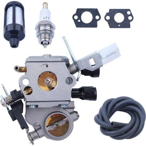 Kit carburateur, carburateur ADEFOL, filtre à air, bougie d'allumage et conduite de carburant, pièces de rechange pour tronçonneuse STIHL MS171, MS181, MS211 (1/5)