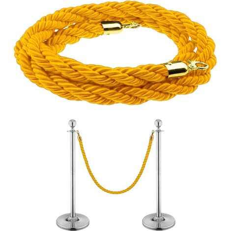 Corde de délimitation de1.5 m,corde de barrière avec crochet, Corde de délimitation avec crochets,Système de guidage des personnes - Cordon de délimitation standard,Convient aux lieux publics (1/5)