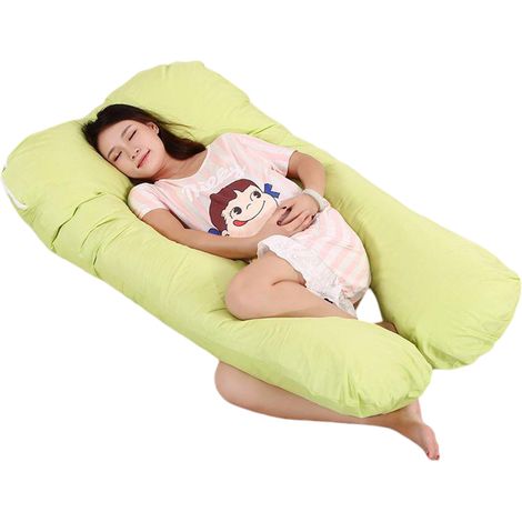 Oreiller de grossesse, oreiller en forme de U amovible et lavable, grand coussin, oreiller lombaire (1/5)