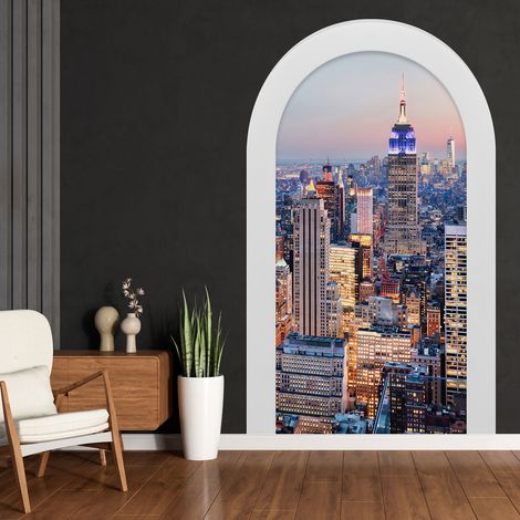 Stickers Trompe l'oeil Arche - Voute - New York - 60 x 100 cm (1/3)