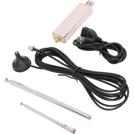 Récepteur SDR pleine bande 0.1MHz-1.7GHz avec antenne, kit radio logicielle TCXO à compensation thermique, récepteur large bande (1/5)