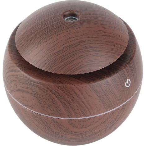Humidificador ultrasónico USB LED con aromaterapia, aceites esenciales y purificador de aire  Control táctil  Material ABS  130 ml  Marrón  Embalaje a color (1/5)
