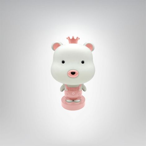 Lampe décorative ours en peluche E14 - Rose (1/3)