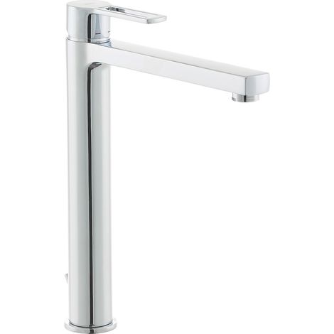 Ringo West Mitigeur de lavabo XL avec tirette et vidage, Chrome (RIN085) (1/5)