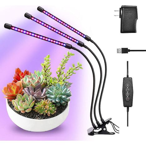 Lampe de croissance 30 W à 60 LED avec minuterie pour plantes d'intérieur - yuyu (1/2)