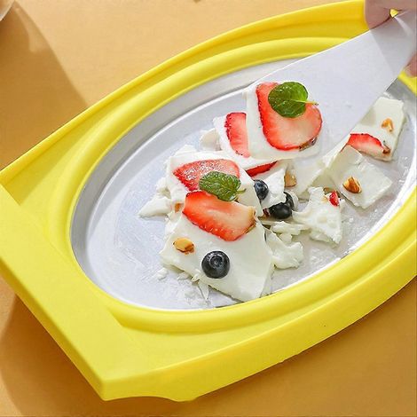 Machine à glace roulée, yaourt glacé maison, gelato vert (1/5)