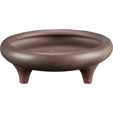 Vaso per bonsai rotondo in gres 11,5x11,5x2,5 cm - B114a (1/3)