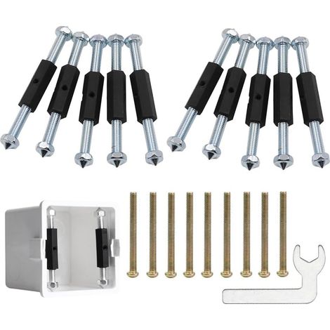 dispositif de réparation de Cassette,Kit de Réparation de Boîte Électrique,10 Ensembles de 118 Type de Réparation Boîte Électrique, Accessoires électriques Outils pour Type interrupteur prise jonction (1/5)