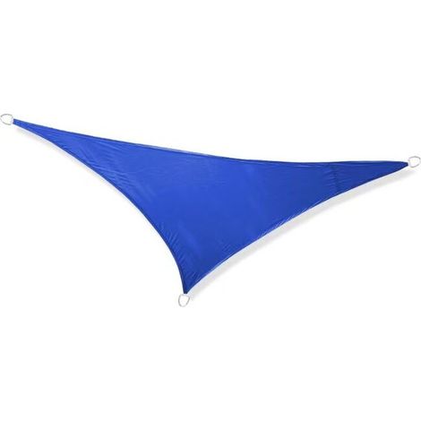 VURAHOME - Dreieckiges Sonnensegel 3x3x3m, Sonnenschutz für den Außenbereich, wasserdicht, atmungsaktives Material, 95% UV-Schutz, für Gartenterrasse (Königsblau) (1/5)
