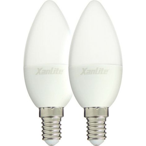 LED-Kerzenlampe mit E14-Fassung, 5 W (entspricht 40 W), warmweißes Licht, energiesparend, ideal für Kronleuchter, Wandlampen und dekorative Leuchten