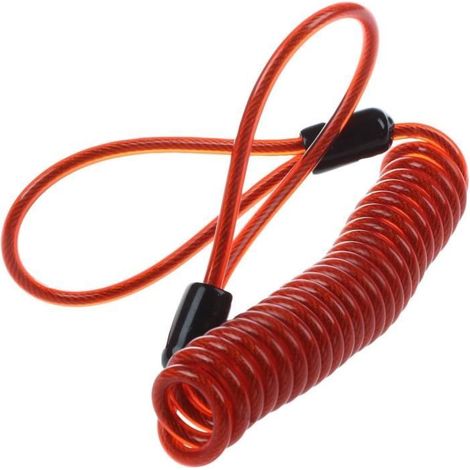 Verrou De SéCurité pour Disque D'alarme 150cm Sac Anti-Vol Cable Rouge De Rappel De Frein Et De Ressort De Disque De Roue De Moto (1/4)