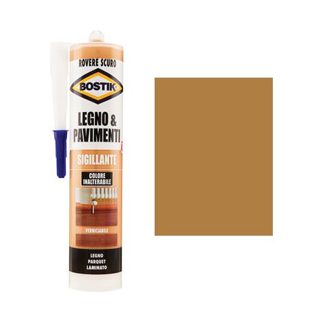 SILICONE ACRILICO LEGNO PAVIMENTI BOSTIK - ROVERE SCURO ML 300- 3 pezzi
