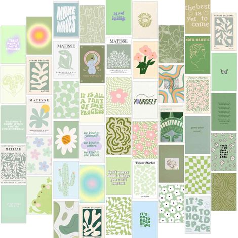 50 Collage mural, carton 300g, style botanique vintage, 10x15cm, décoration chambre salon bureau (1/5)