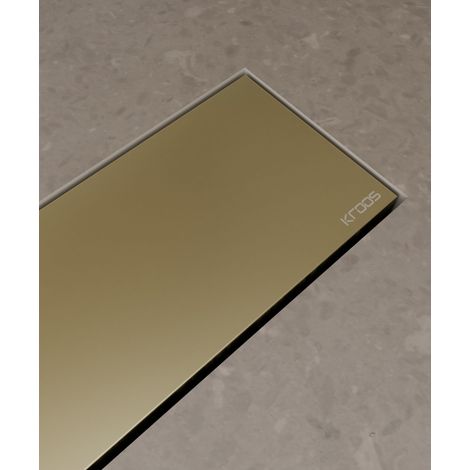 Canal de ducha de acero inoxidable dorado cepillado - 60 cm (1/5)